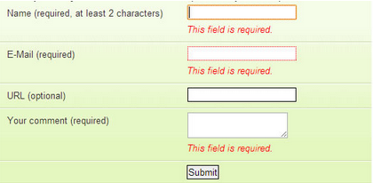 The 12 easy-to-use jquery form verification plug-ins are recommended for download