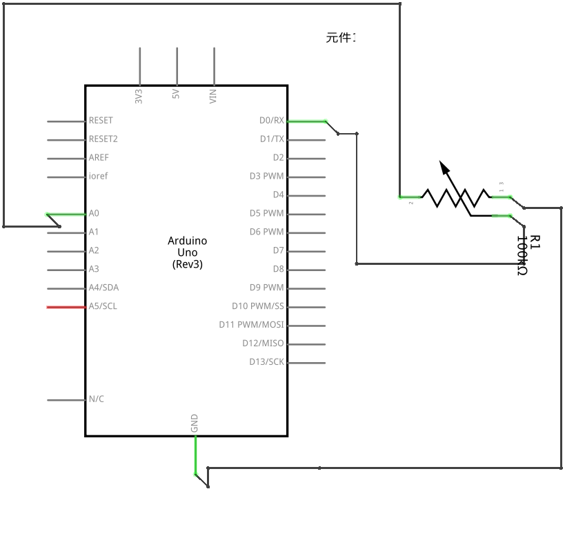 Arduino reads the analog voltage