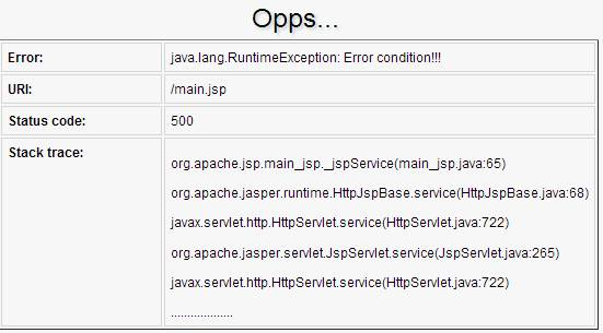 JSP exception handling