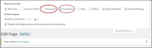 WordPress adds comments