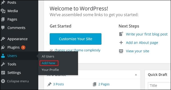 WordPress adds users