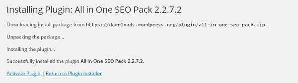 WordPress installs plug-ins