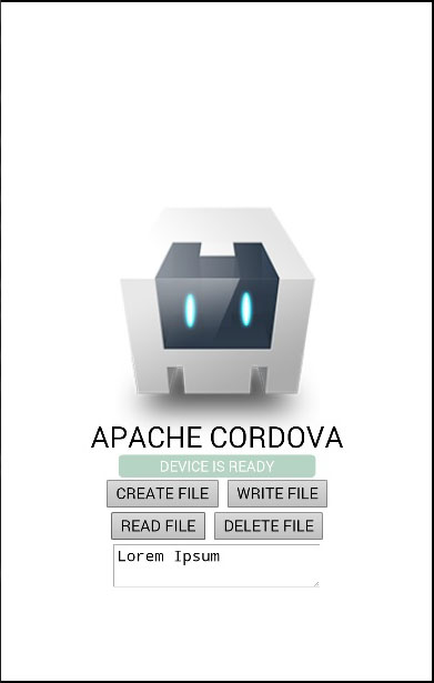 Cordova file system