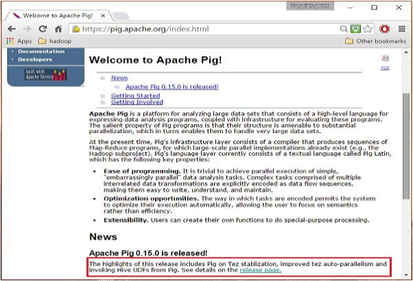 Apache Pig installation