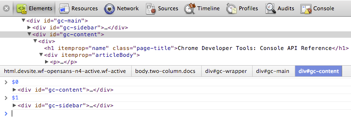 Chrome Development Tool Command Line API Reference