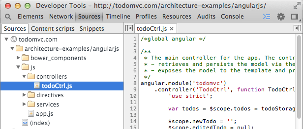 Chrome Development Tool Debug JavaScript scripts