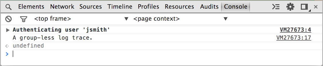Chrome Development Tools Console API Reference