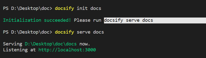 Cloud development Docsify document deployment