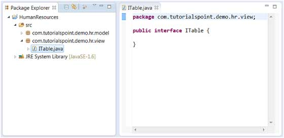 Eclipse creates a Java interface