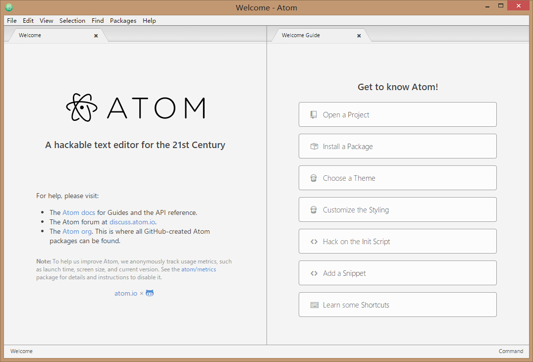 Introduction to Atom