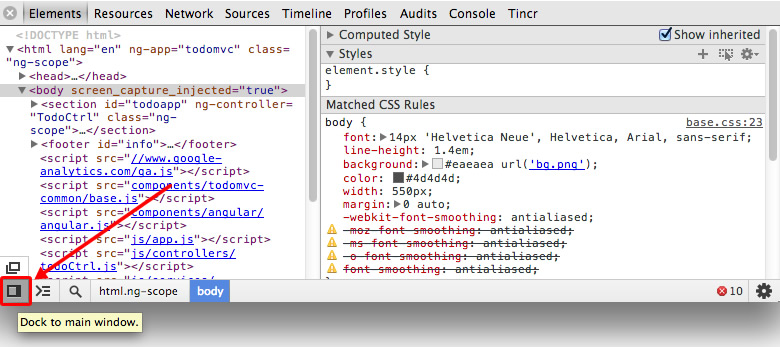 Chrome Development Tools Development Workflow
